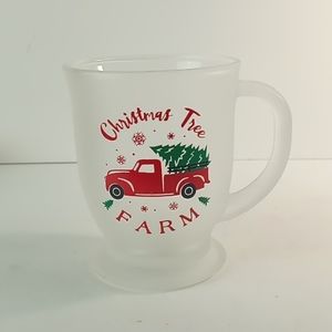 New Holiday Frosted Glass Mug